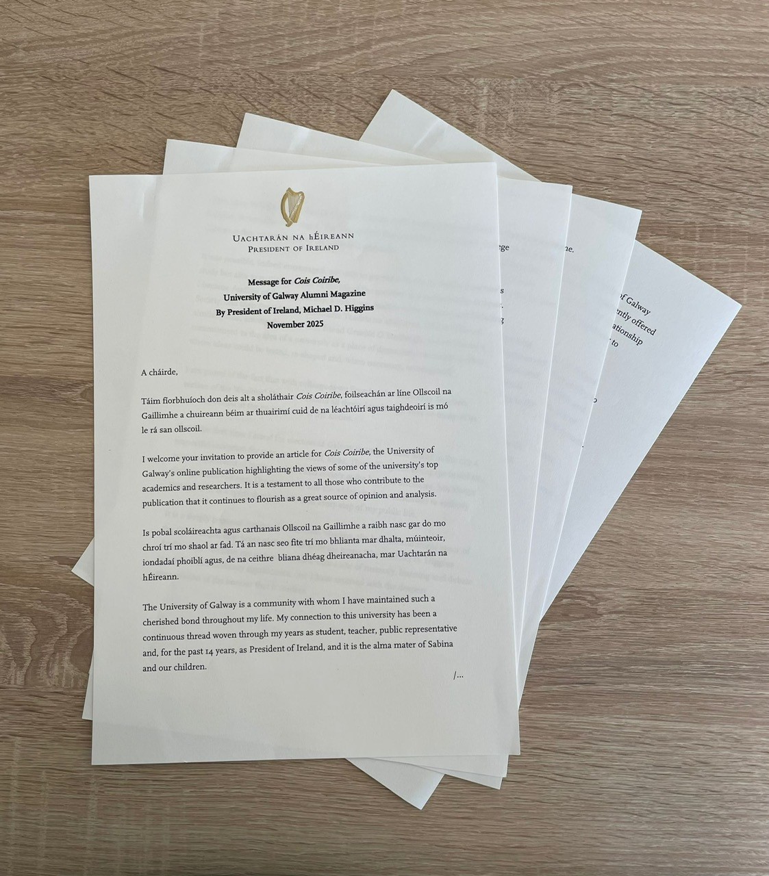 Michael D. Higgins: A legacy reflected through University of Galway